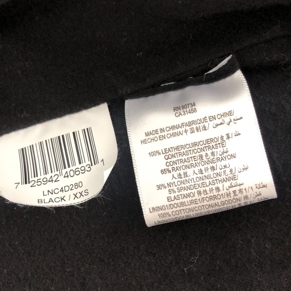 BCBG MAXAZRIA XXS Orason black leather jacket - Picture 3 of 10